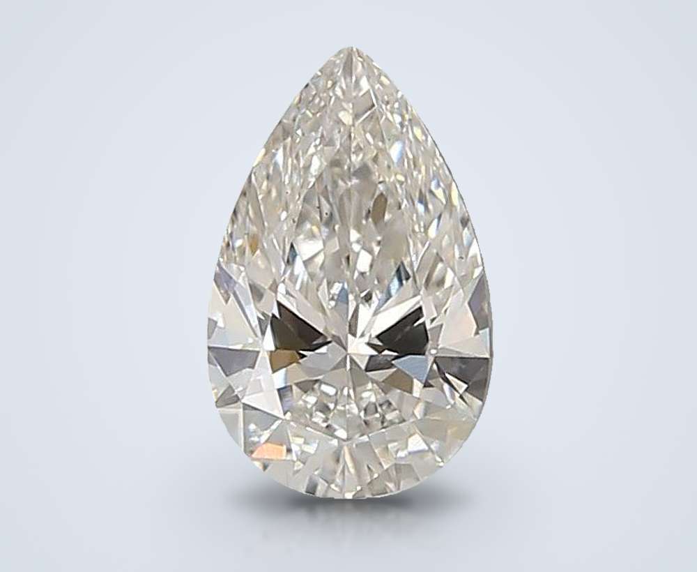 0.99ct F VS1 Rare Carat Ideal Cut Pear Lab Grown Diamond