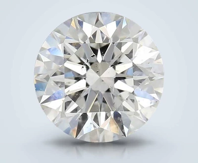 3.01ct I SI2 Rare Carat Ideal Cut Round Diamond