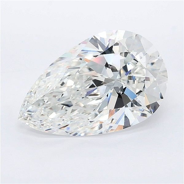 6.09ct E VVS2 Rare Carat Ideal Cut Pear Lab Grown Diamond