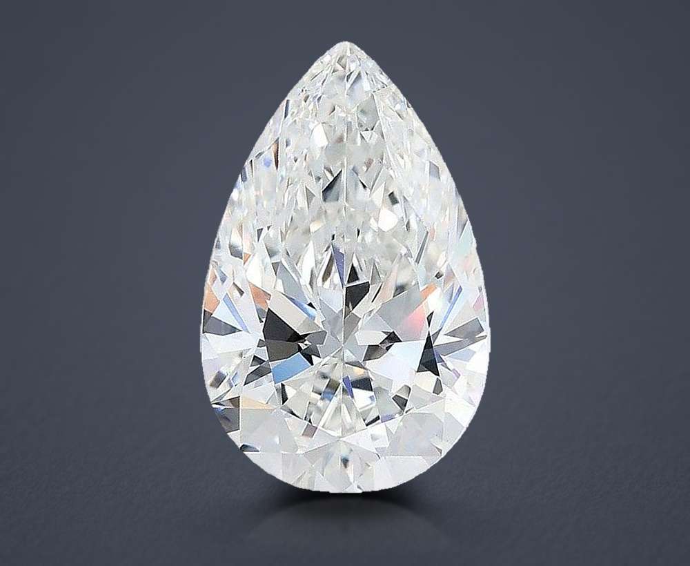 6.09ct E VVS2 Rare Carat Ideal Cut Pear Lab Grown Diamond