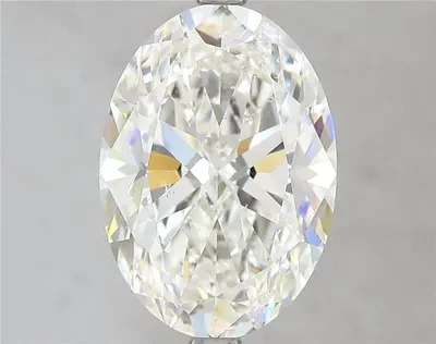 5.03ct I SI2 Rare Carat Ideal Cut Oval Diamond