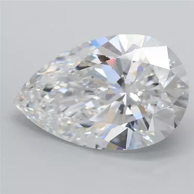 3.09ct E VS2 Rare Carat Ideal Cut Pear Lab Grown Diamond