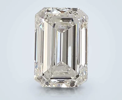 0.91ct F VS2 Rare Carat Ideal Cut Emerald Lab Grown Diamond
