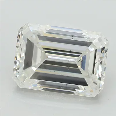 3.30ct F SI1 Very Good Cut Emerald Lab Grown Diamond