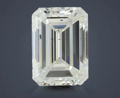 3.30ct F SI1 Rare Carat Ideal Cut Emerald Lab Grown Diamond