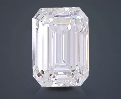 1.54ct F VS1 Rare Carat Ideal Cut Emerald Lab Grown Diamond