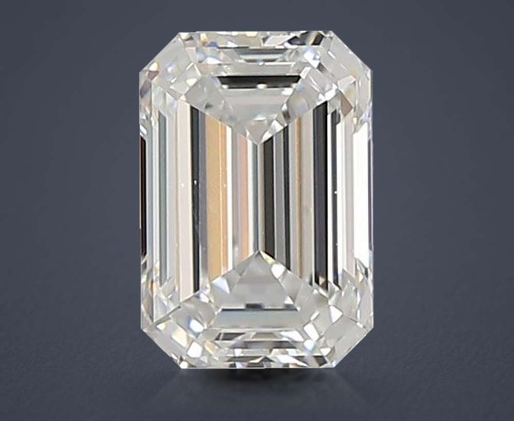 1.37ct E VVS2 Rare Carat Ideal Cut Emerald Lab Grown Diamond