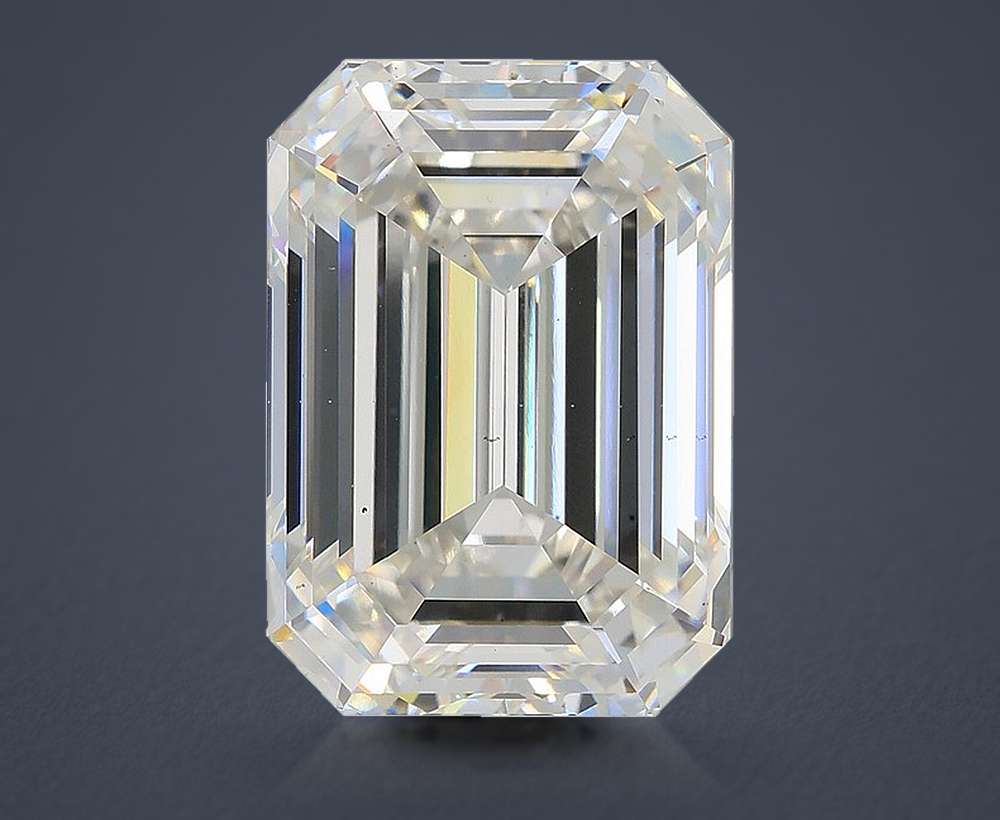 11.06ct F VS2 Rare Carat Ideal Cut Emerald Lab Grown Diamond