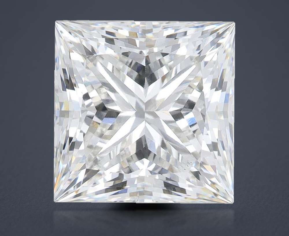 6.22ct F VS1 Rare Carat Ideal Cut Princess Lab Grown Diamond