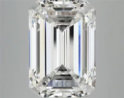 9.58ct F VVS2 Rare Carat Ideal Cut Emerald Lab Grown Diamond