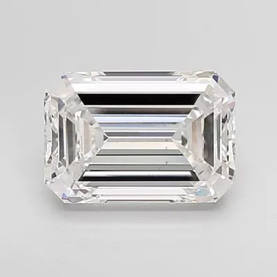 4.04ct F VS2 Rare Carat Ideal Cut Emerald Lab Grown Diamond
