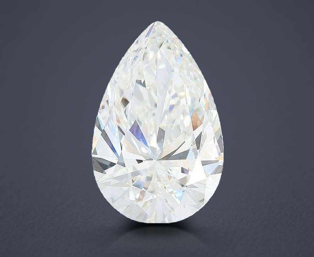 13.07ct F VVS2 Rare Carat Ideal Cut Pear Lab Grown Diamond