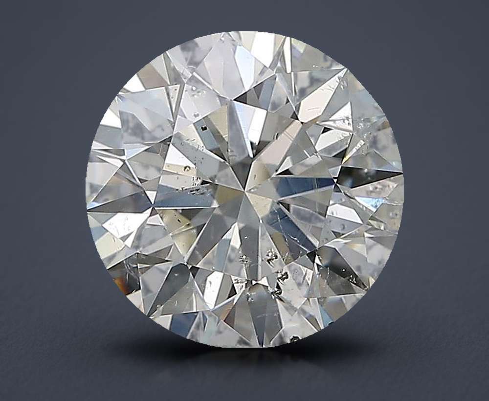 3.01ct H SI2 Rare Carat Ideal Cut Round Diamond