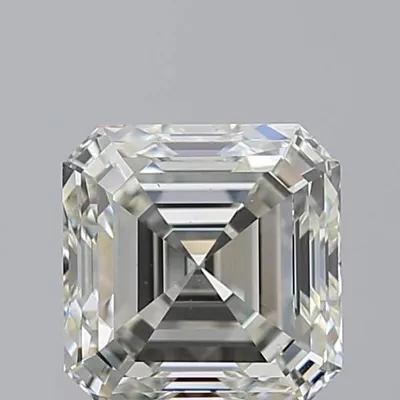3.01ct J VS2 Rare Carat Ideal Cut Asscher Diamond