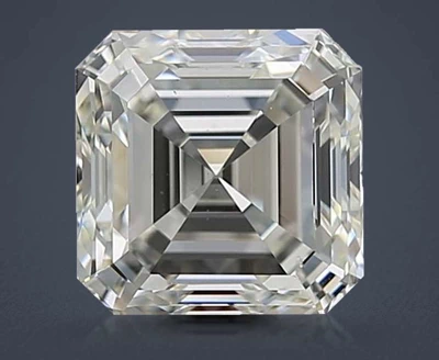 3.01ct J VS2 Rare Carat Ideal Cut Asscher Diamond