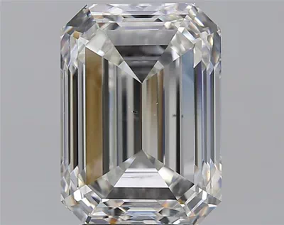 4.01ct H SI1 Rare Carat Ideal Cut Emerald Diamond