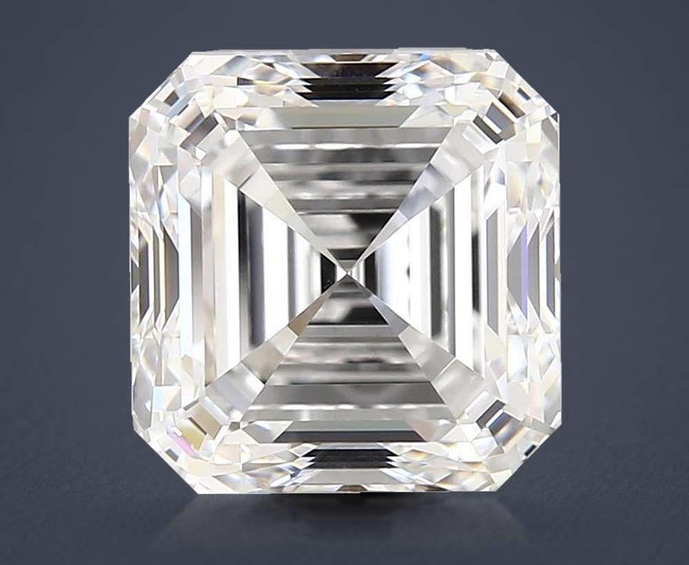 3.24ct E VS1 Rare Carat Ideal Cut Asscher Diamond