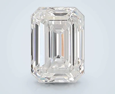 5.76ct E VVS2 Rare Carat Ideal Cut Emerald Lab Grown Diamond