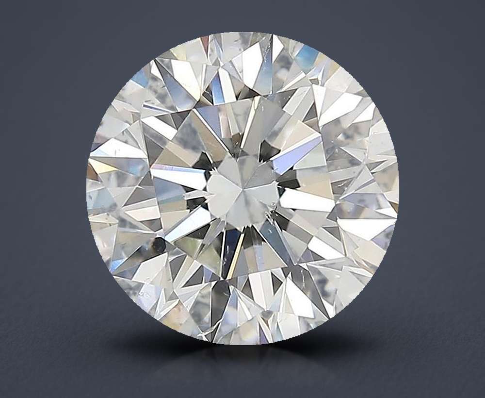 3.51ct I SI2 Rare Carat Ideal Cut Round Diamond
