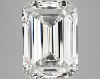 12.02ct F VVS2 Rare Carat Ideal Cut Emerald Lab Grown Diamond