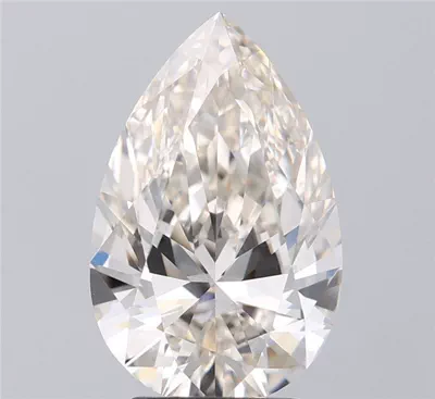 3.52ct J IF Rare Carat Ideal Cut Pear Diamond