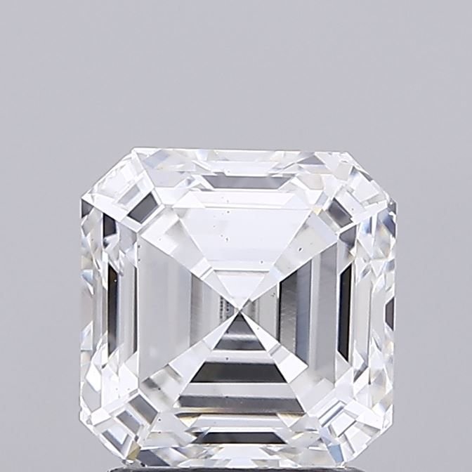 2.22ct F VS2 Rare Carat Ideal Cut Asscher Lab Grown Diamond