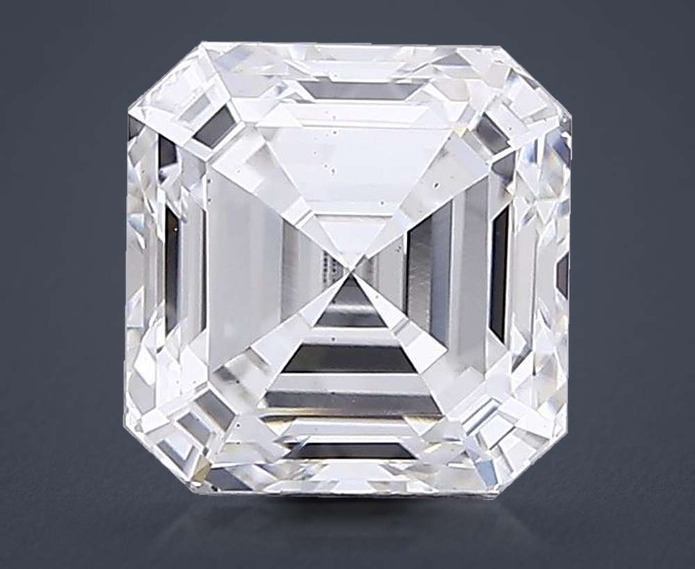 2.22ct F VS2 Rare Carat Ideal Cut Asscher Lab Grown Diamond