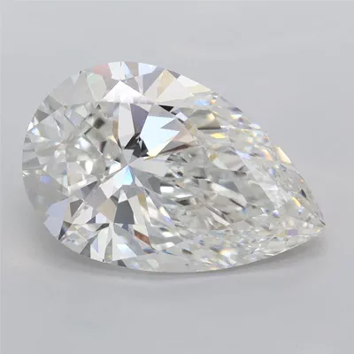 5.03ct F VVS2 Rare Carat Ideal Cut Pear Lab Grown Diamond
