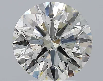 3.01ct J SI2 Rare Carat Ideal Cut Round Diamond