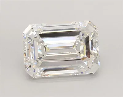 4.02ct F VS2 Rare Carat Ideal Cut Emerald Lab Grown Diamond
