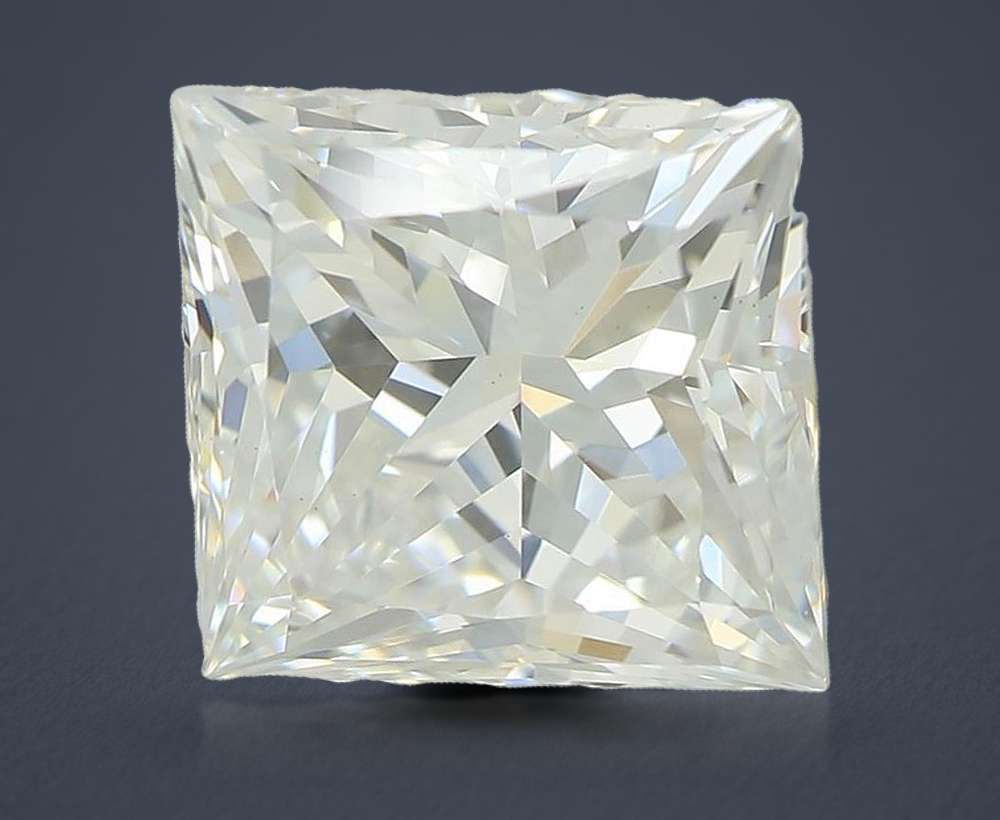 3.77ct F VS1 Rare Carat Ideal Cut Princess Lab Grown Diamond