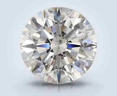 6.02ct G SI2 Rare Carat Ideal Cut Round Diamond