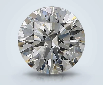 3.01ct K SI2 Rare Carat Ideal Cut Round Diamond