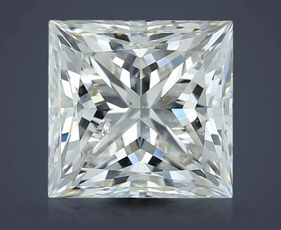 4.01ct J SI2 Rare Carat Ideal Cut Princess Diamond
