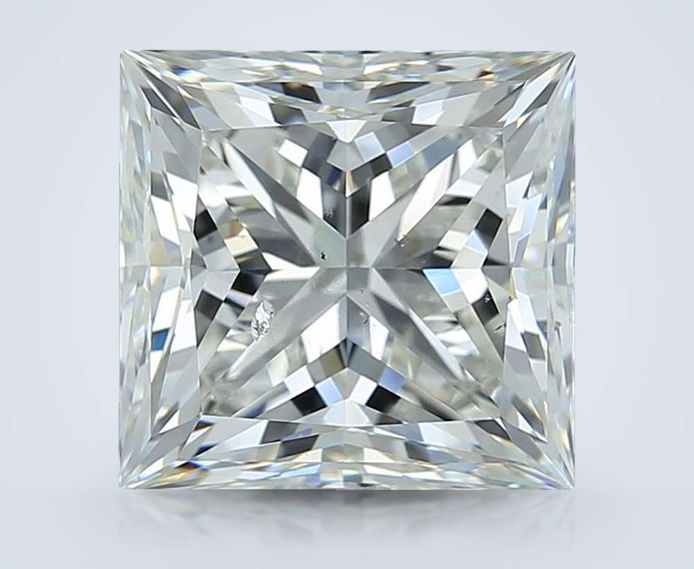 4.01ct J SI2 Rare Carat Ideal Cut Princess Diamond