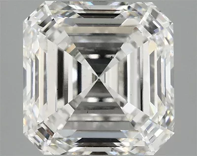 4.03ct F VS2 Excellent Cut Asscher Lab Grown Diamond
