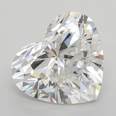 7.09ct F VVS2 Rare Carat Ideal Cut Heart Lab Grown Diamond