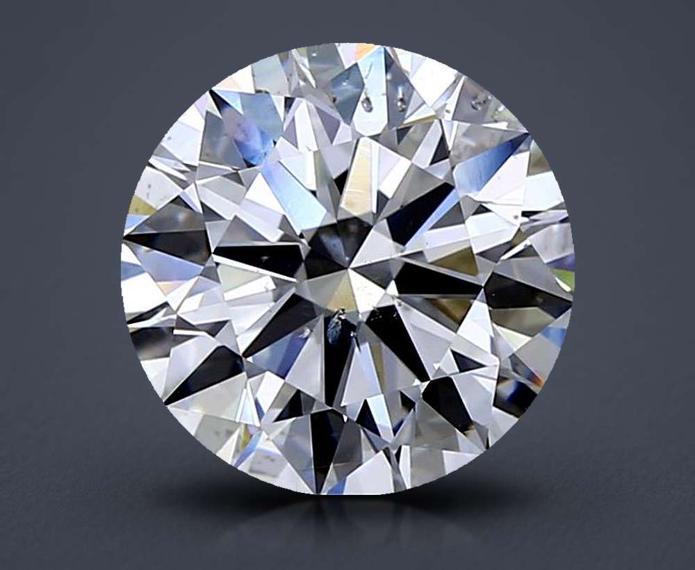 3.01ct I SI2 Rare Carat Ideal Cut Round Diamond
