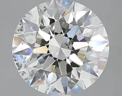 3.09ct J SI2 Rare Carat Ideal Cut Round Diamond