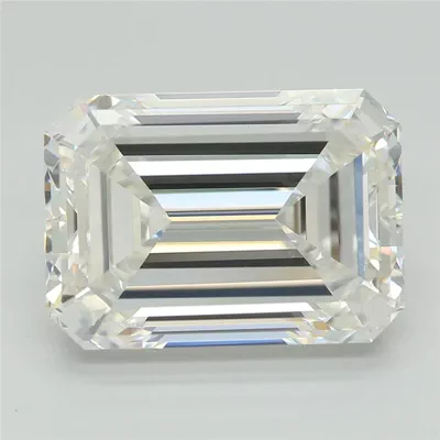 4.44ct F VVS2 Rare Carat Ideal Cut Emerald Lab Grown Diamond