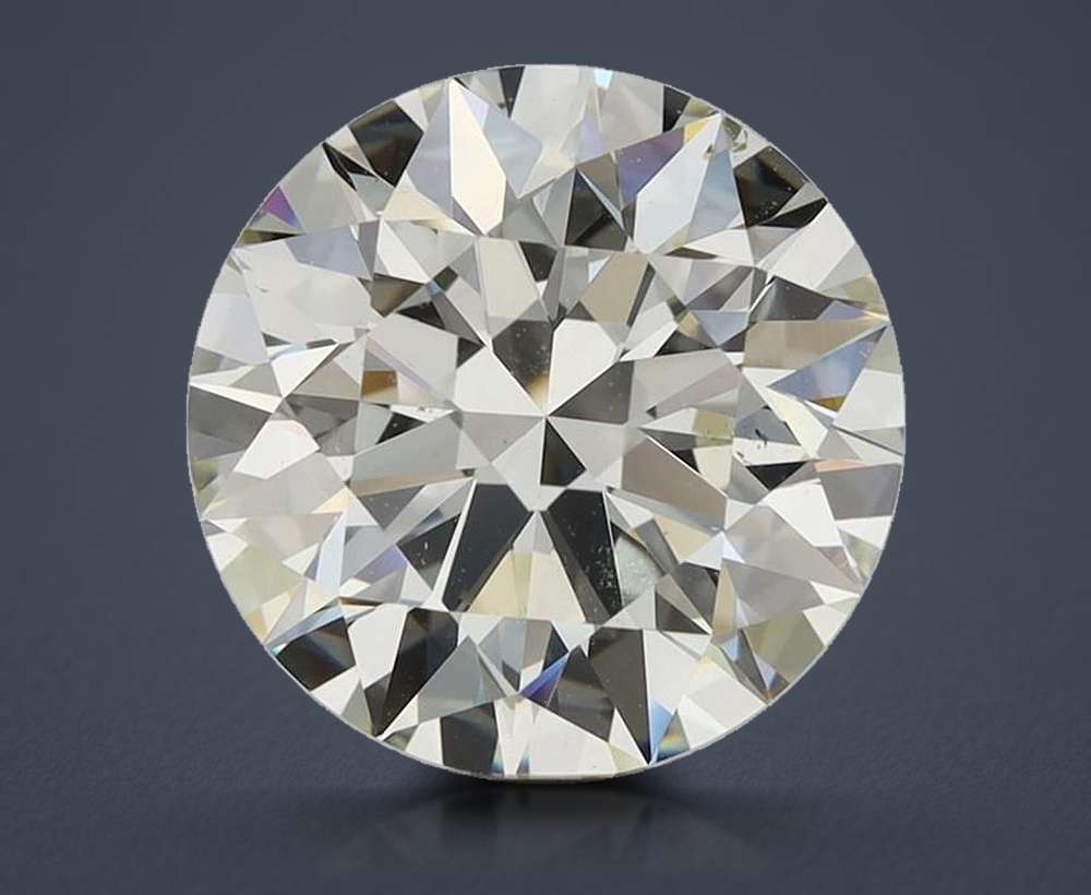 3.07ct K SI1 Rare Carat Ideal Cut Round Diamond