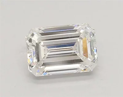 1.33ct F VVS2 Rare Carat Ideal Cut Emerald Lab Grown Diamond