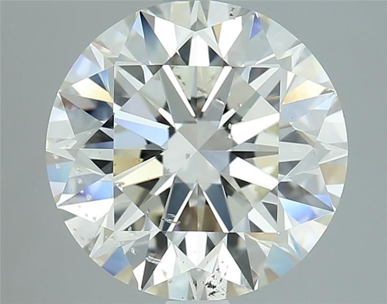 3.03ct K SI2 Rare Carat Ideal Cut Round Diamond