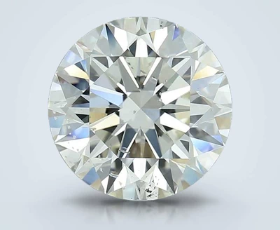 3.03ct K SI2 Rare Carat Ideal Cut Round Diamond