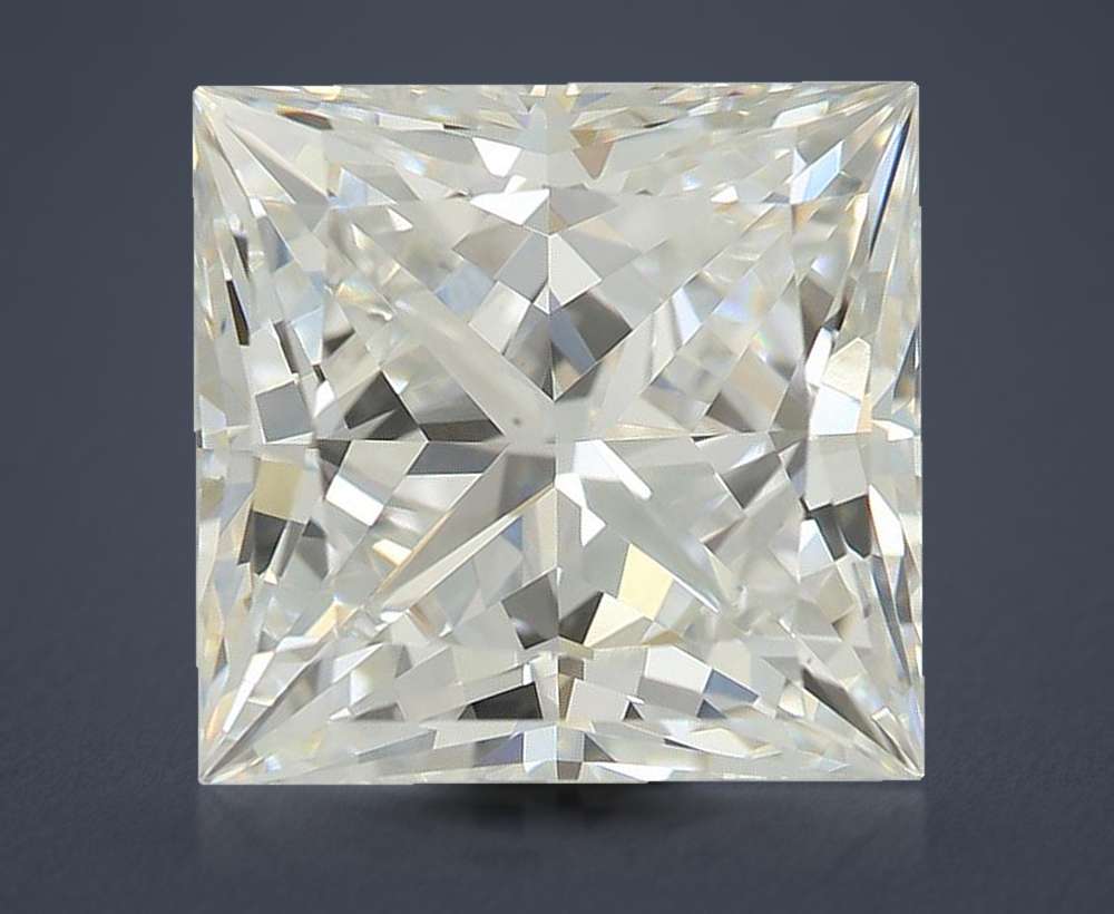 3.92ct F VS1 Rare Carat Ideal Cut Princess Lab Grown Diamond