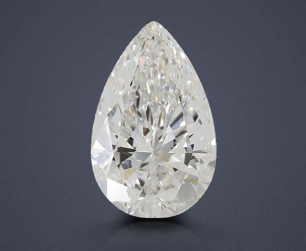 9.56ct E VVS2 Rare Carat Ideal Cut Pear Lab Grown Diamond