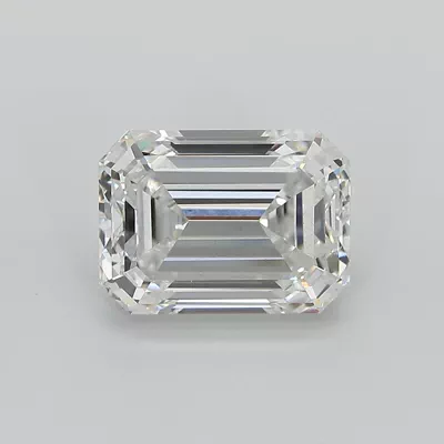 3.45ct F SI1 Very Good Cut Emerald Lab Grown Diamond