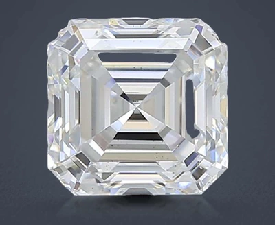 2.01ct D VS2 Rare Carat Ideal Cut Asscher Lab Grown Diamond