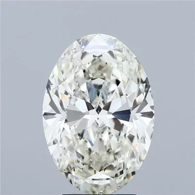 4.21ct K SI1 Rare Carat Ideal Cut Oval Diamond