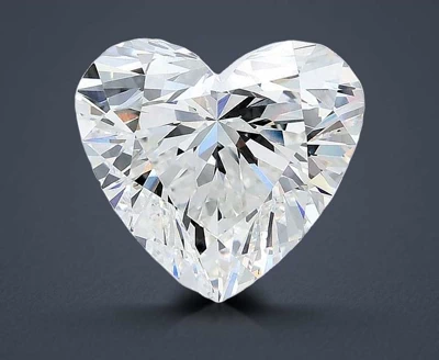 6.09ct F VVS2 Rare Carat Ideal Cut Heart Lab Grown Diamond